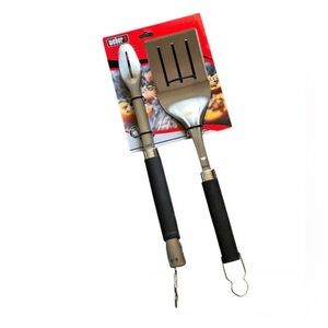 New in Package - Weber Uline Bbq Tools 6773 - 18" Spatula And Locking Tongs